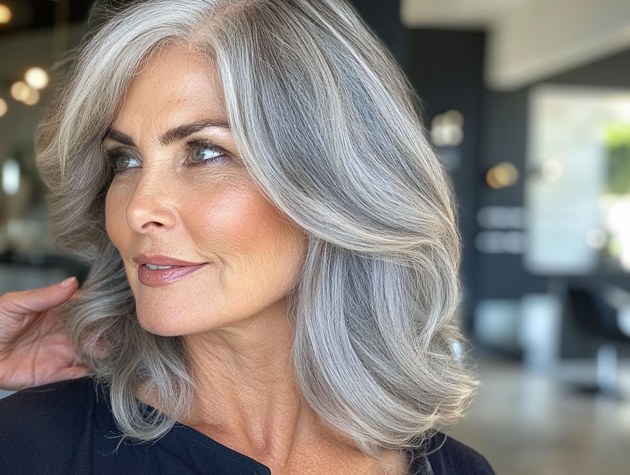 Natural Grey With Subtle Silver Balayage Visual Idea — Reverse Balayage