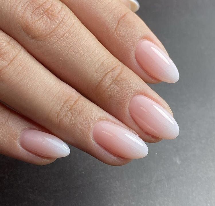 Flawless Nude to White Ombre Flawless Nude to White Ombre β Winter Wedding Nails