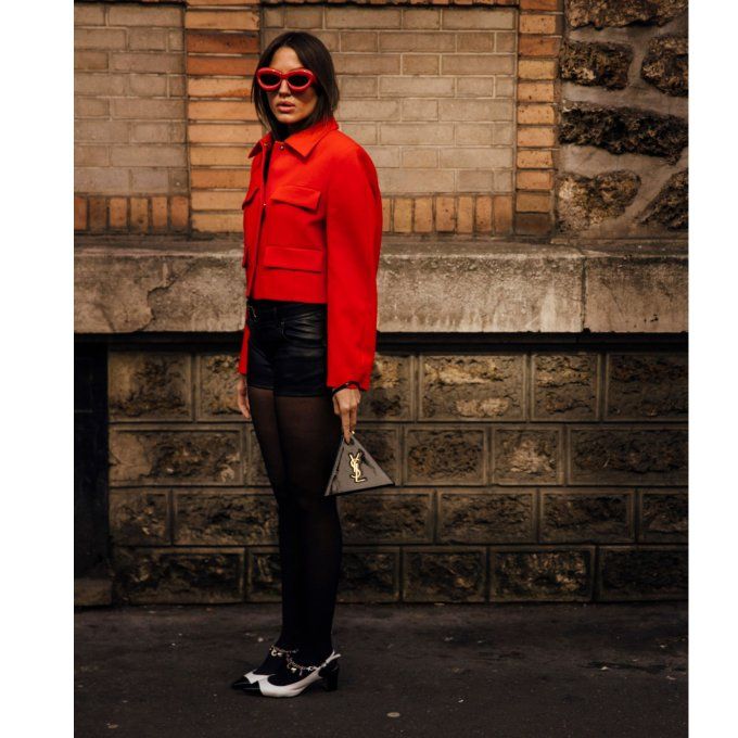Bold Red Cropped Jacket for Streetwear Edge — February Outfits