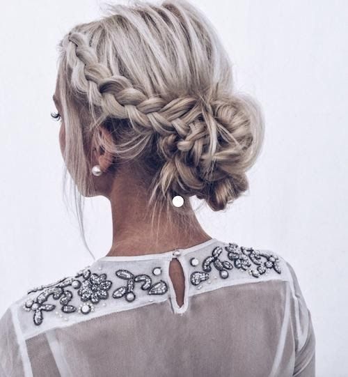 Braided Crown to Textured Bun — Winter Braided Hairstyles