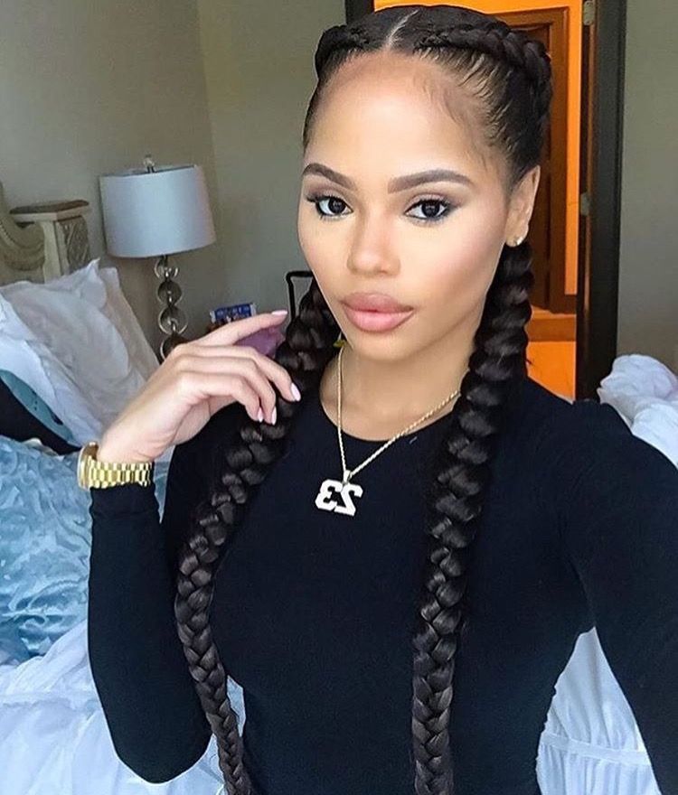 Slicked Back Dark Brown French Braids Slicked Back Dark Brown French Braids β Winter Hairstyles