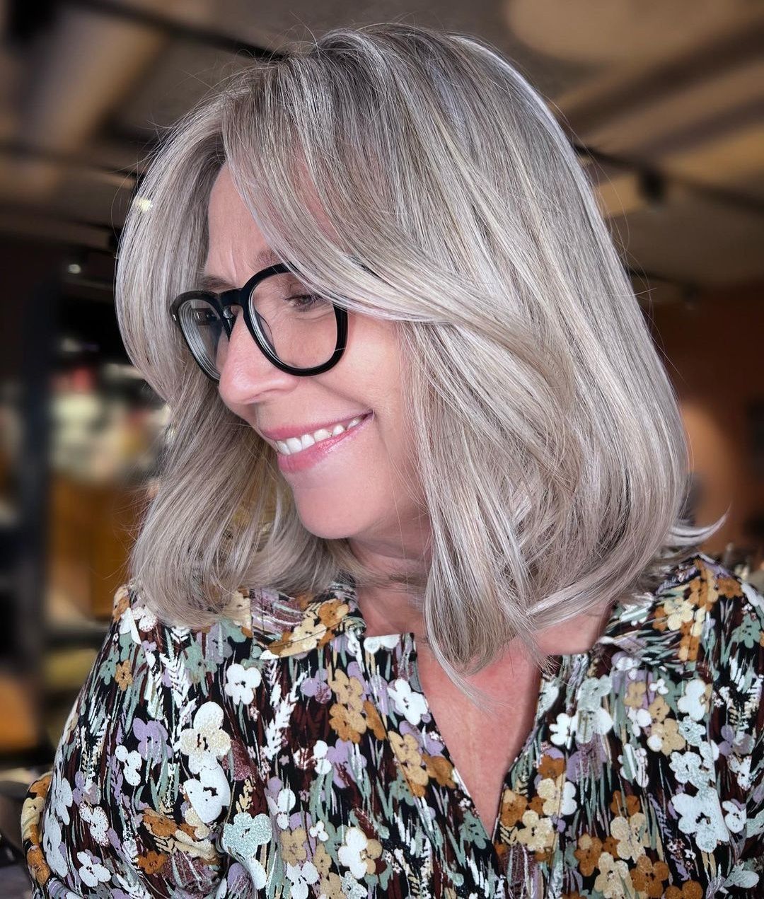 Ash Blonde Bob With Curtain Bangs — Winter Hairstyles for Women Over 50