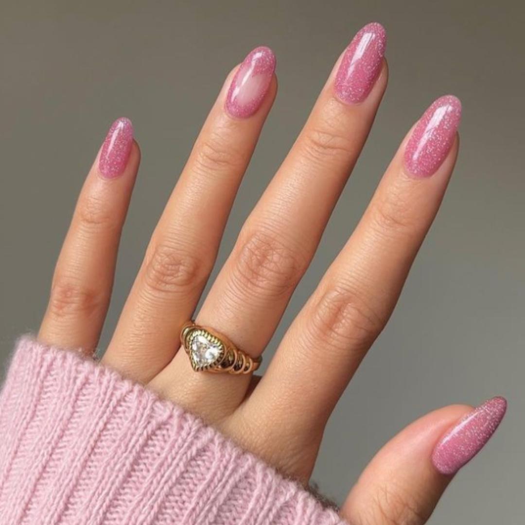 Deep Red Mixed Embellishment Almond Nails Deep Red Mixed Embellishment Almond Nails โ Winter Formal Nails