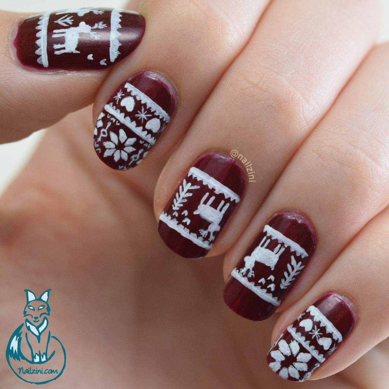 Christmas Winter Visual Idea Christmas Winter Visual Idea β Sweater Nails