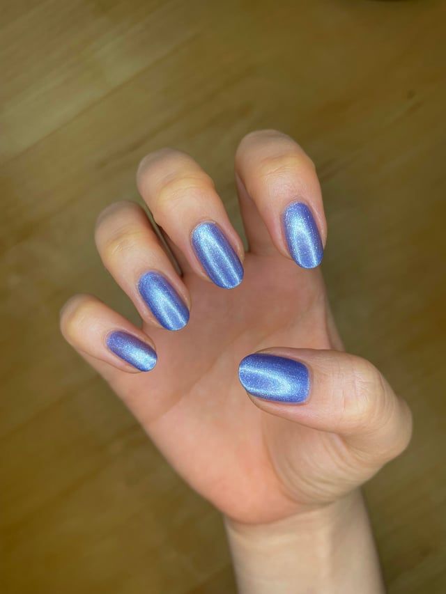 Frosty Shimmer Pale Icy Blue Short Oval Nails Frosty Shimmer Pale Icy Blue Short Oval Nails β Icy Blue Nails