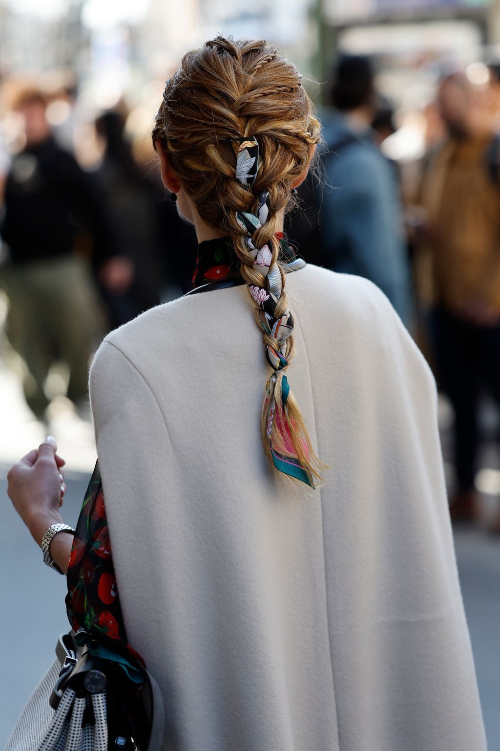 Wavy Blonde Braid with Scarf — Easy Winter Hairstyles