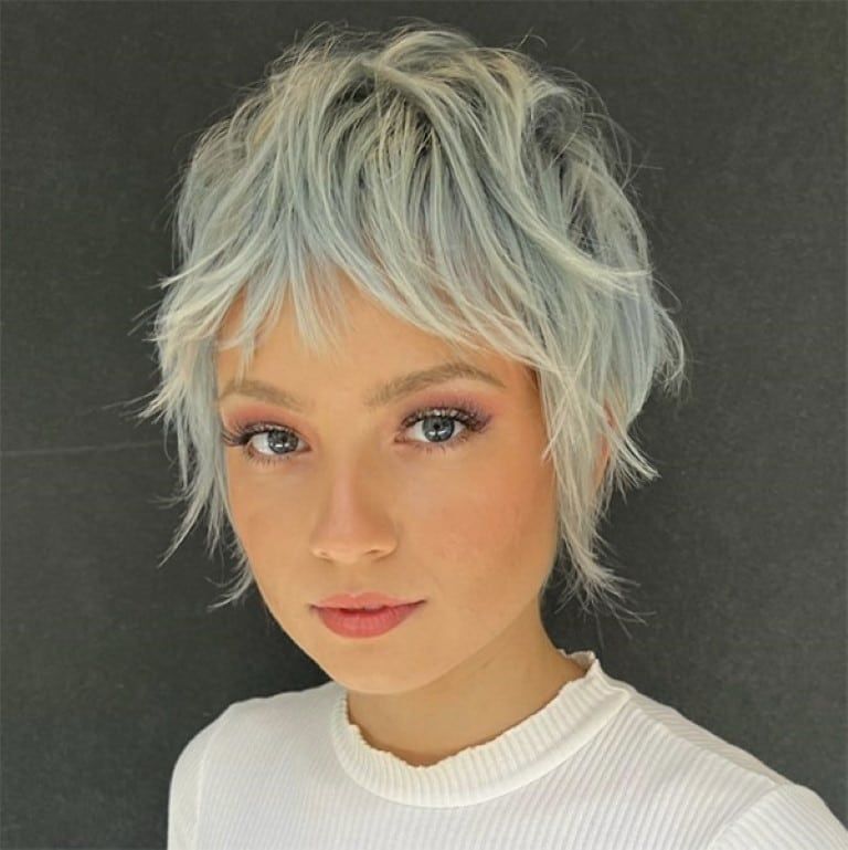 Chin Shag With Choppy Bangs — Winter Hairstyles for Thin Hair