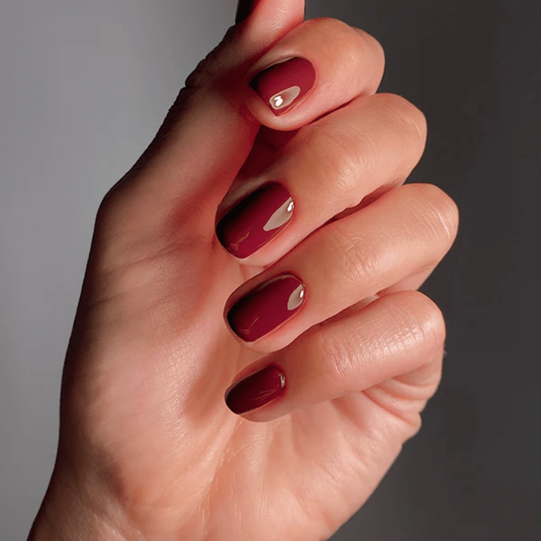 Muted Mauve-Purple Glossy Medium Stilettos Muted Mauve-Purple Glossy Medium Stilettos β Velvet Nails