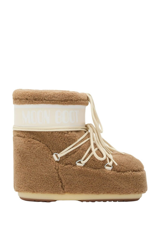 Cozy Comfort: Tan Teddy Fleece Moon Boots — Moon Boots Outfits