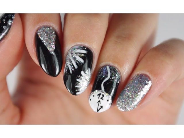 Glossy With Glitter Accents Visual Idea Glossy With Glitter Accents Visual Idea β New Years Acrylic Nails 2027