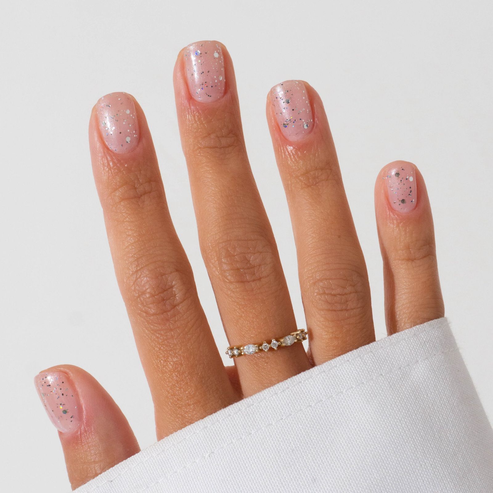 Glossy Glitter Visual Idea Glossy Glitter Visual Idea β New Years Square Nails 2027