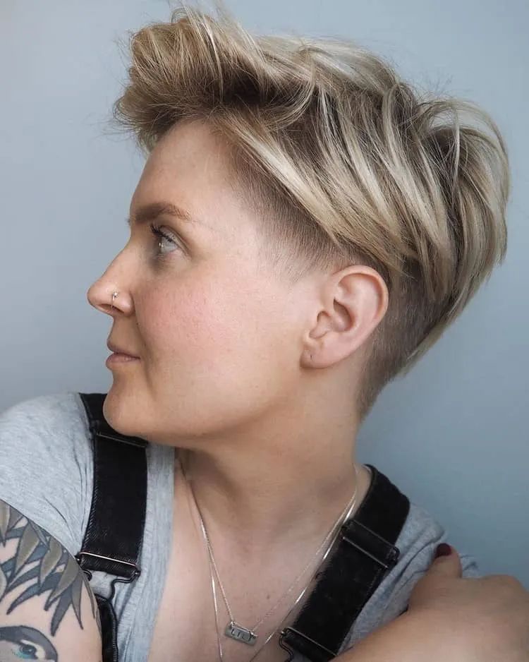 Dark Brown Shaved Haircut Wet Look — Short Winter Haircuts