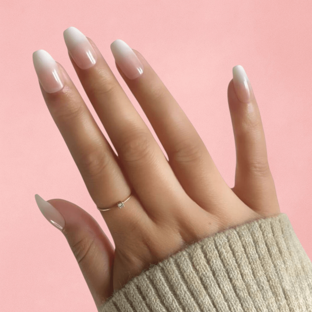 Classic Short Square French Ombre Classic Short Square French Ombre β Winter Ombre Nails