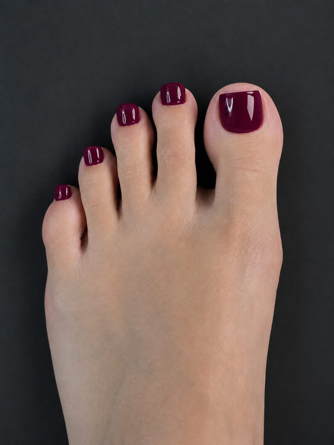 Deep Glossy Plum Pedicure Deep Glossy Plum Pedicure β Christmas Pedicure 2026