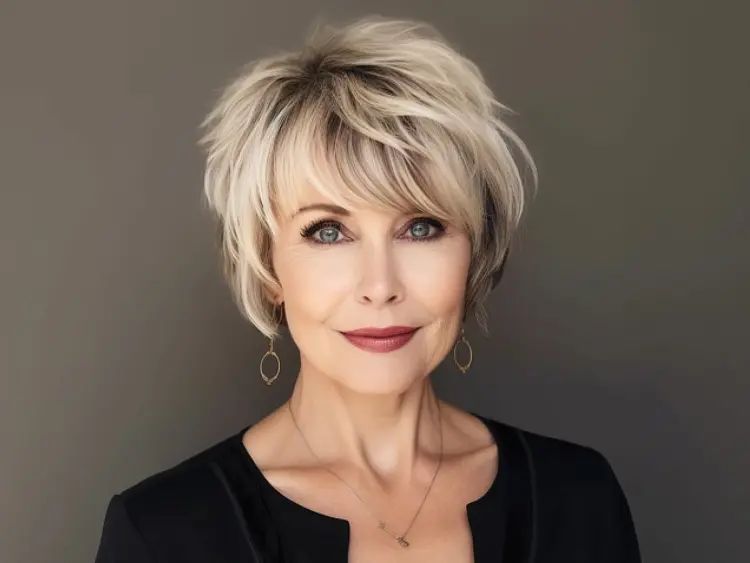 Platinum Blonde Visual Idea Platinum Blonde Visual Idea β Winter Hairstyles for Women Over 60
