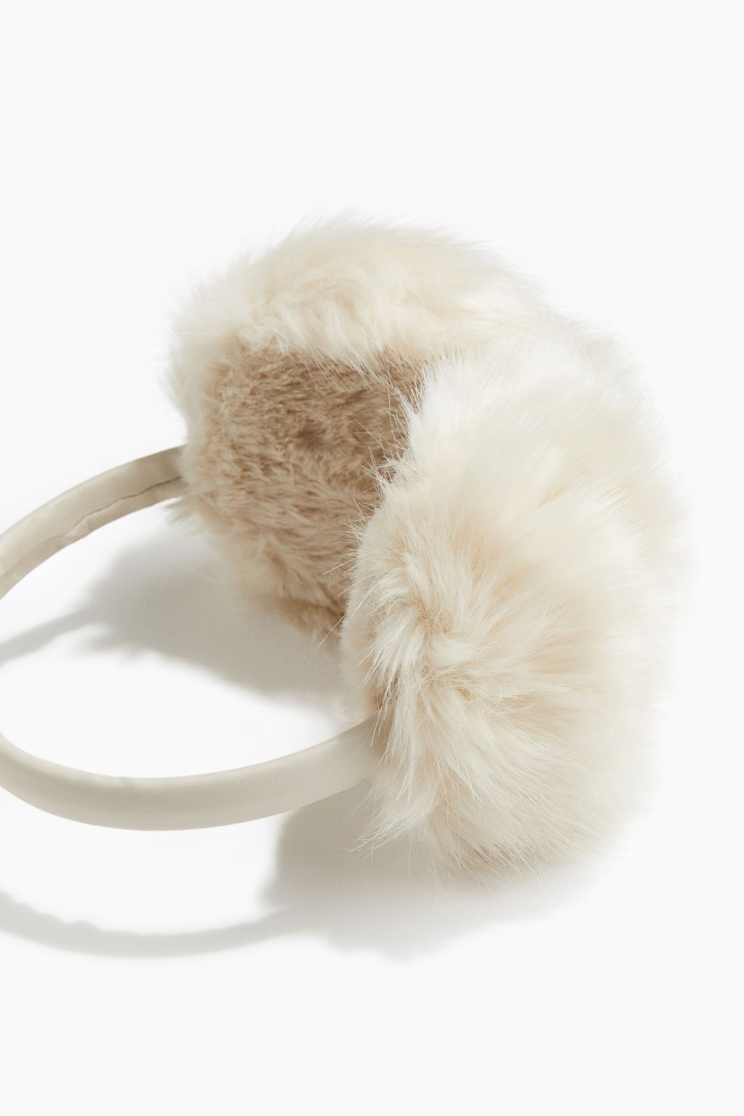 Soft Light Beige Faux Fur Earmuffs with Cream Headband — Earmuffs Outfits