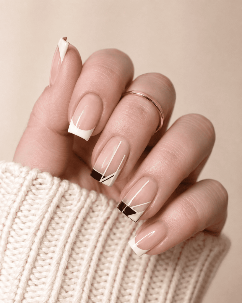 Visual Idea — Short Winter Square Nails