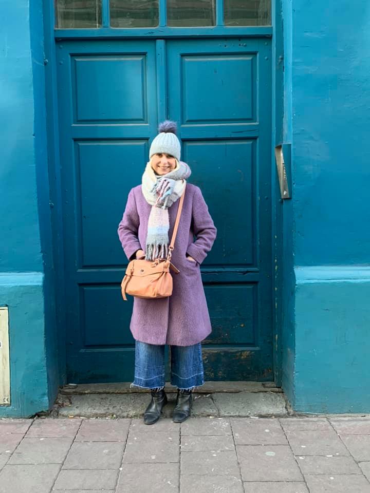 Long Purple Coat and Beanie for a Cohesive Winter Look — Late Winter Outfits