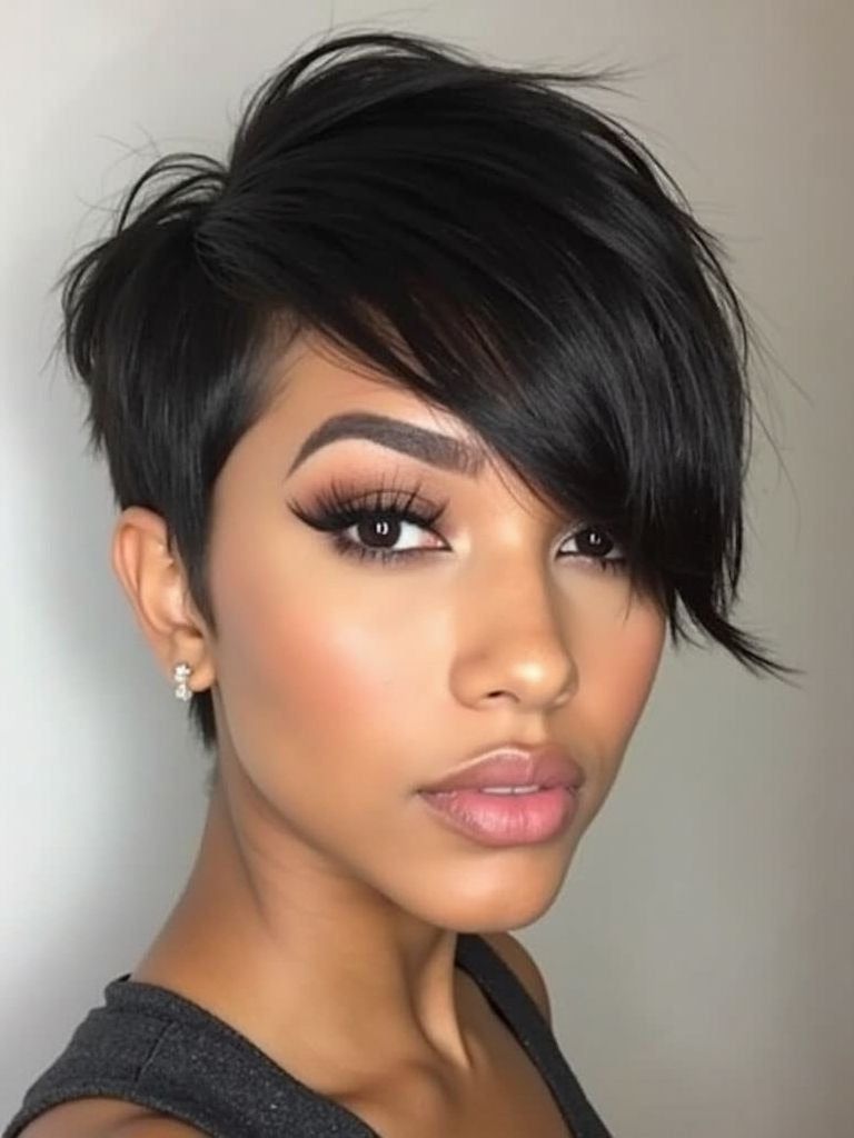 Ear Visual Idea — Winter Haircuts for Black Women