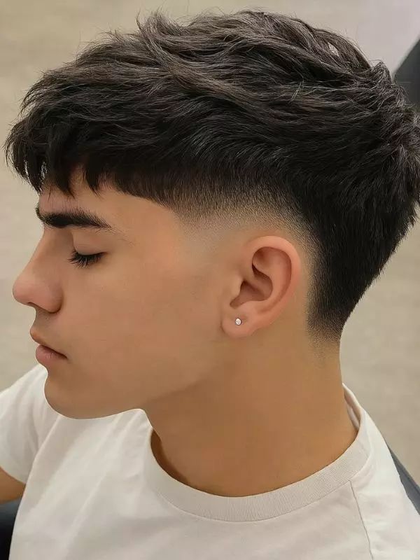 Textured Crop with Sharp Fade — Winter Haircuts for Men