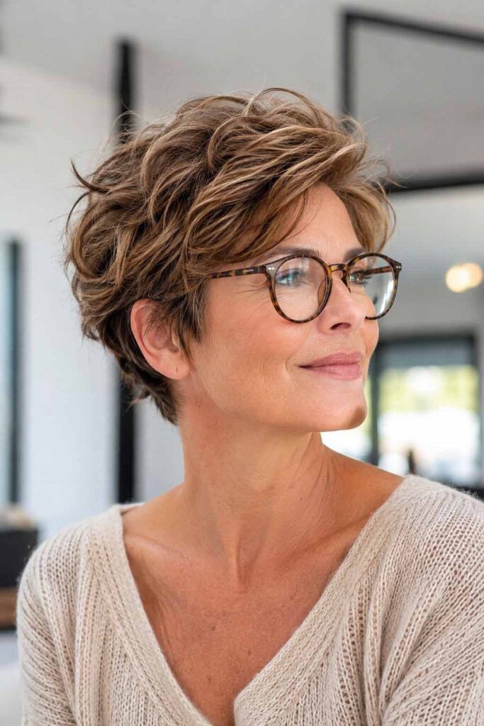 Ear Textured Ash Blonde Pixie Ear Textured Ash Blonde Pixie β Winter Hair Colors for Women Over 50
