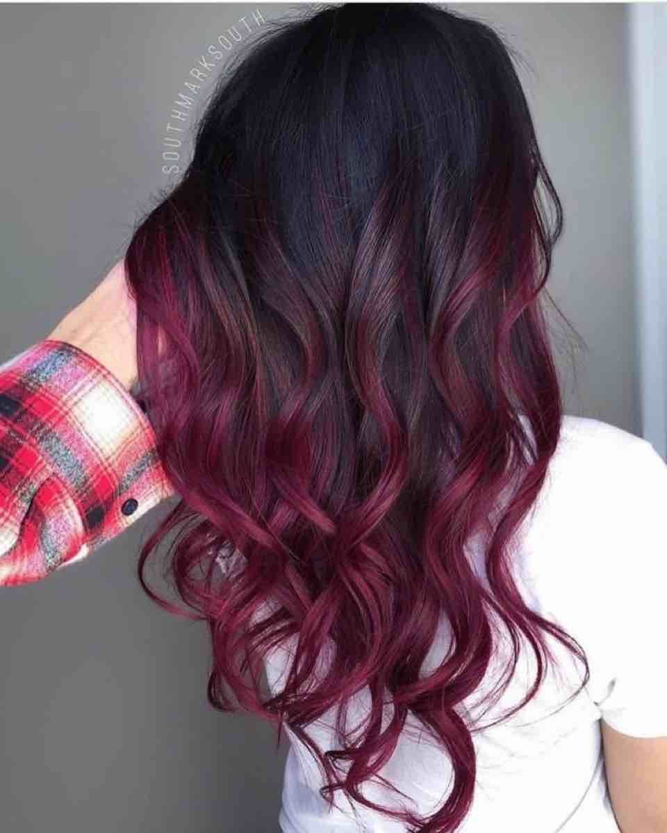 Dark Brown To Red Ombre — Cherry Cola Hair Color