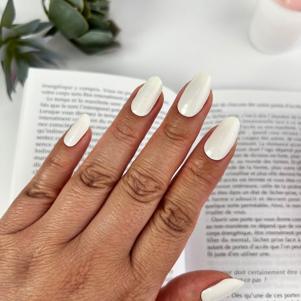 Translucent Milky White Oval Nails Translucent Milky White Oval Nails β Milky White Nails