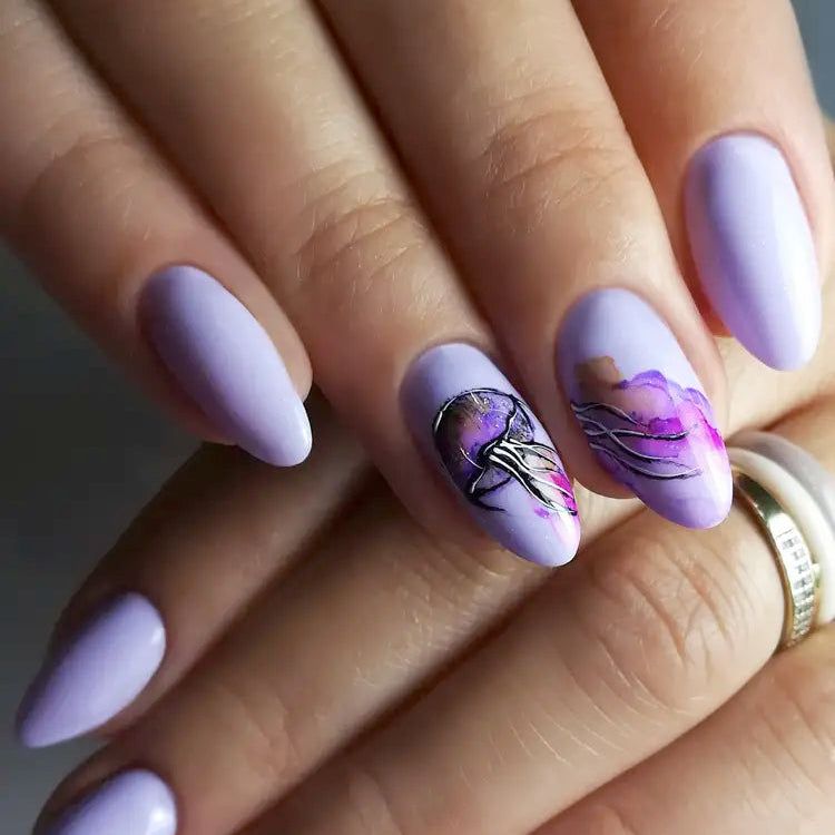 None Visual Idea None Visual Idea β Winter Lavender Nails