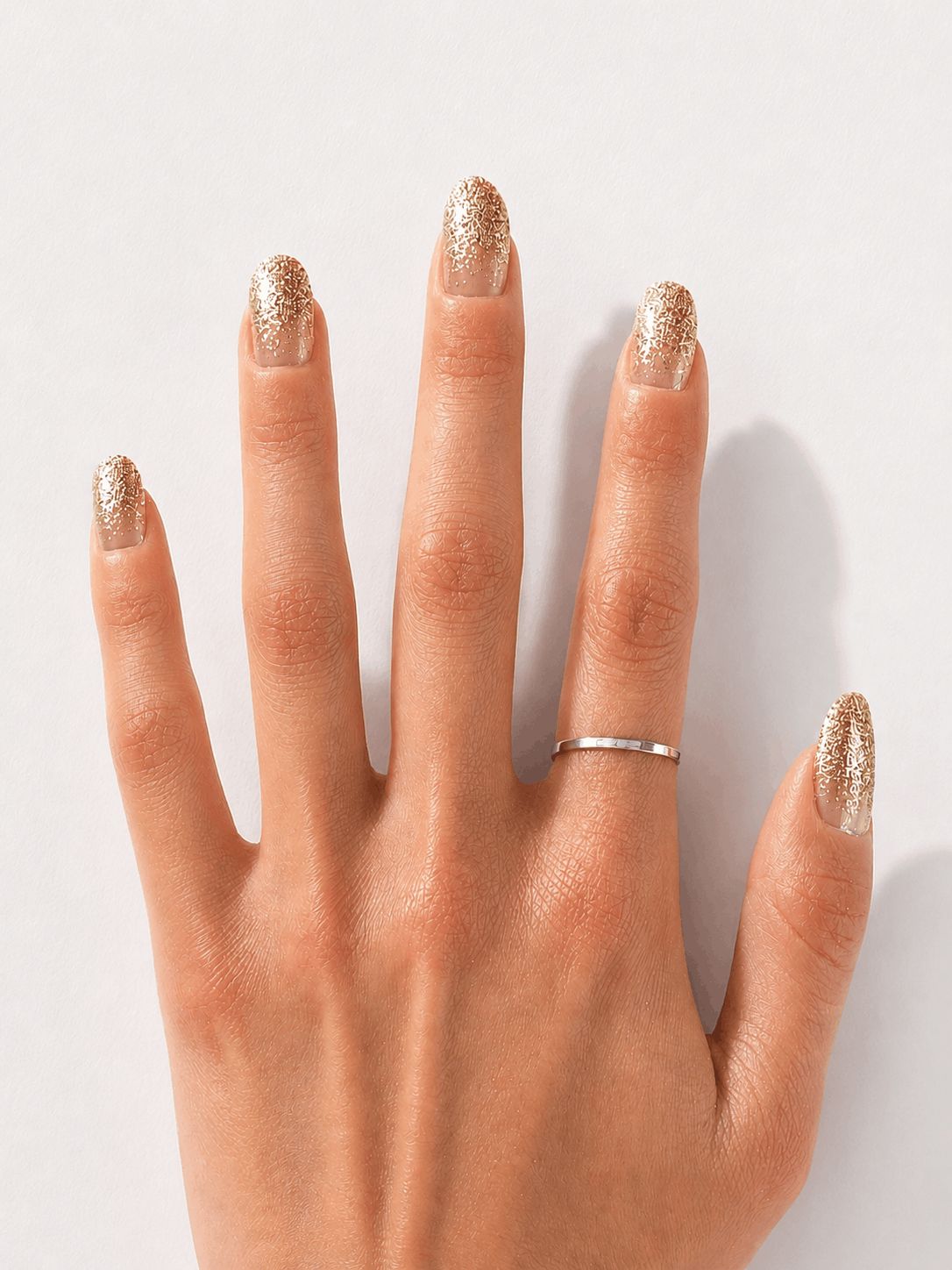 Champagne Gold Glitter Short Square Nails Champagne Gold Glitter Short Square Nails β New Years Nail Colors 2027