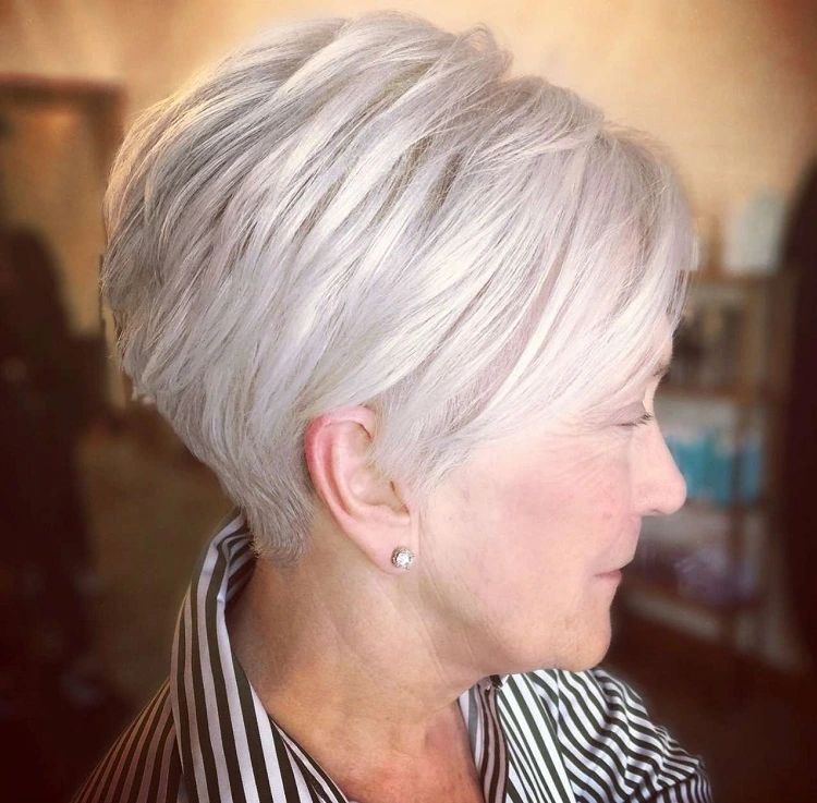Ash Blonde Pixie With Textured Layers Ash Blonde Pixie With Textured Layers β Winter Haircuts for Women Over 70
