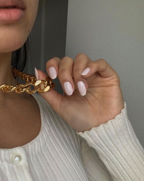 Solid Color Visual Idea Solid Color Visual Idea β Medium Winter Almond Nails
