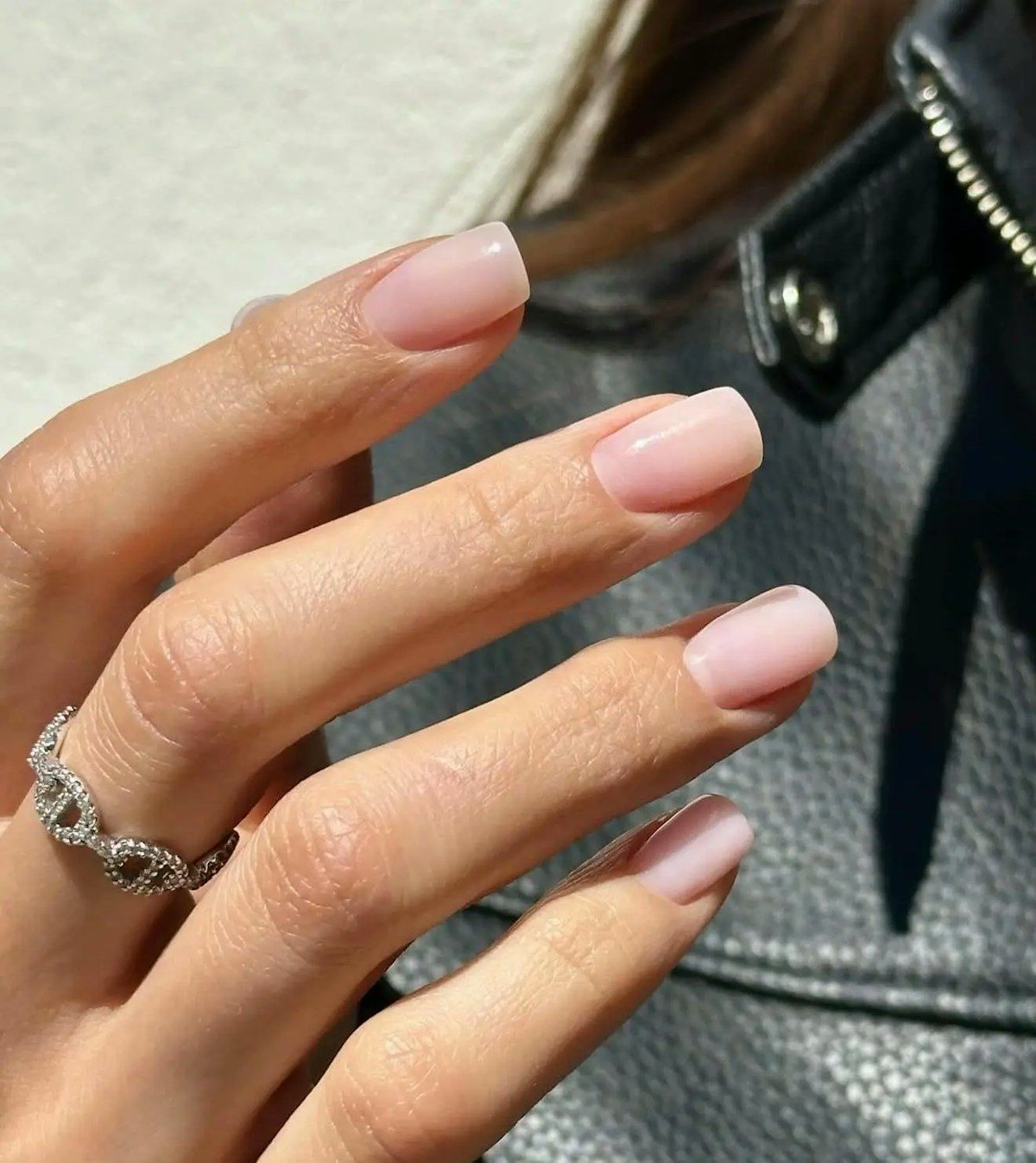 Milky Pink Medium Square Glossy Nails Milky Pink Medium Square Glossy Nails β Minimalist New Years Nails 2027