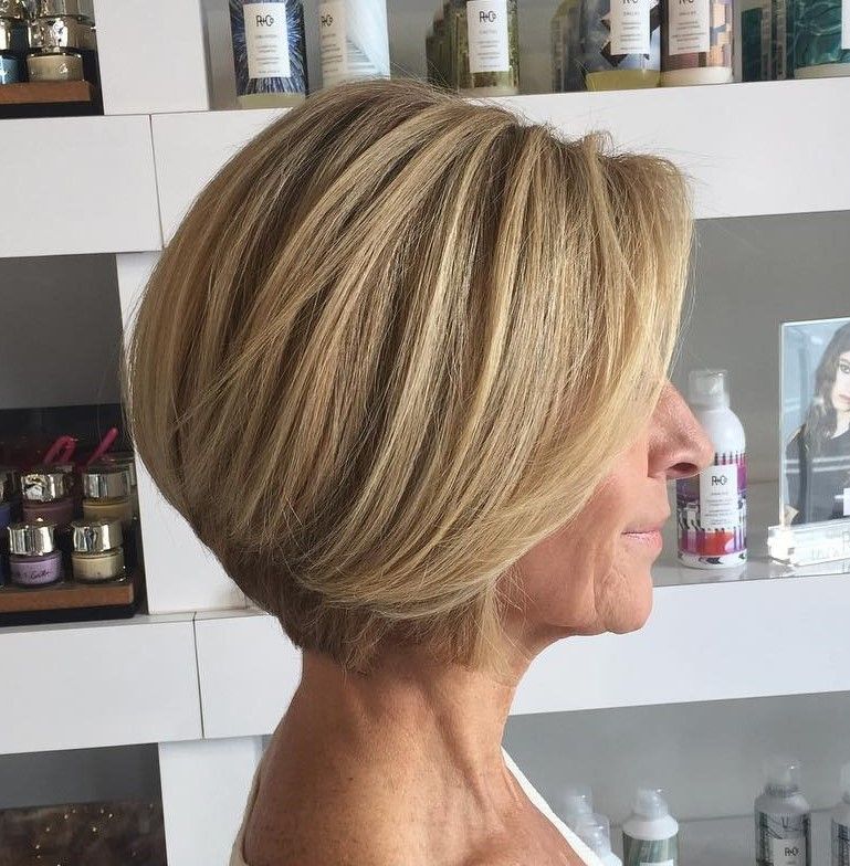 Bob With Stacked Layered Back — Winter Haircuts for Women Over 60