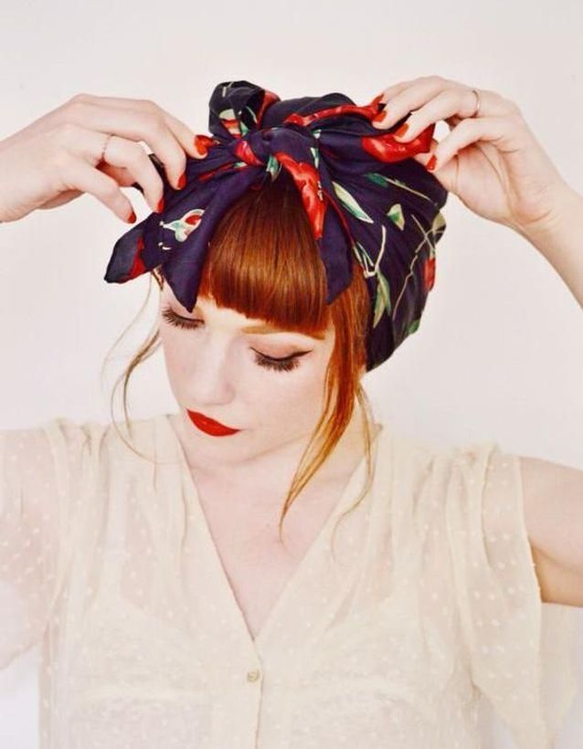 Chin Visual Idea — Winter Hairstyles with Scarf