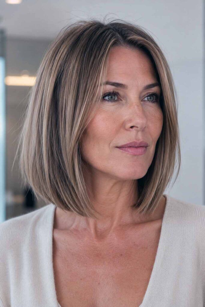 Ash Blonde Lob With Face-Framing Layers Ash Blonde Lob With Face-Framing Layers β Medium Length Winter Haircuts