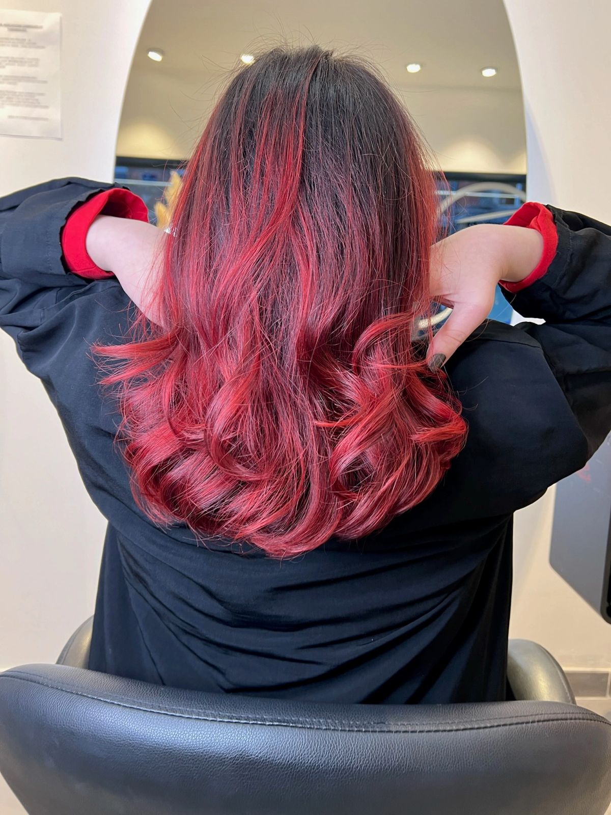 Vibrant Red With Darker Roots Visual Idea Vibrant Red With Darker Roots Visual Idea β Winter Hair Colors for Olive Skin