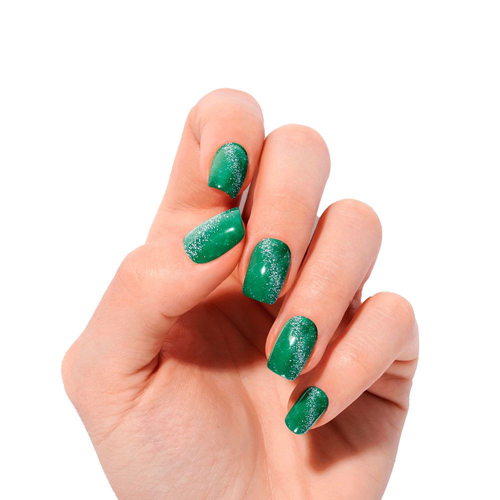 Vibrant Emerald Glitter Square Nails Vibrant Emerald Glitter Square Nails β Green Christmas Nails 2026