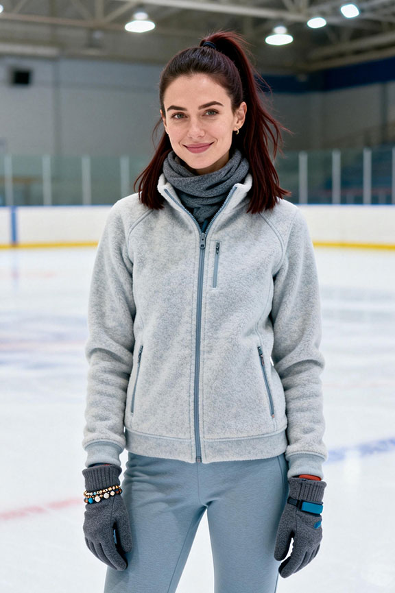 Casual Fleece and Turtleneck for Ice Rink Comfort Casual Fleece and Turtleneck for Ice Rink Comfort β Ice Skating Outfits