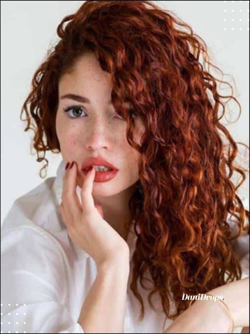 Vibrant Copper Red Curls — Winter Hair Colors for Curly Hair