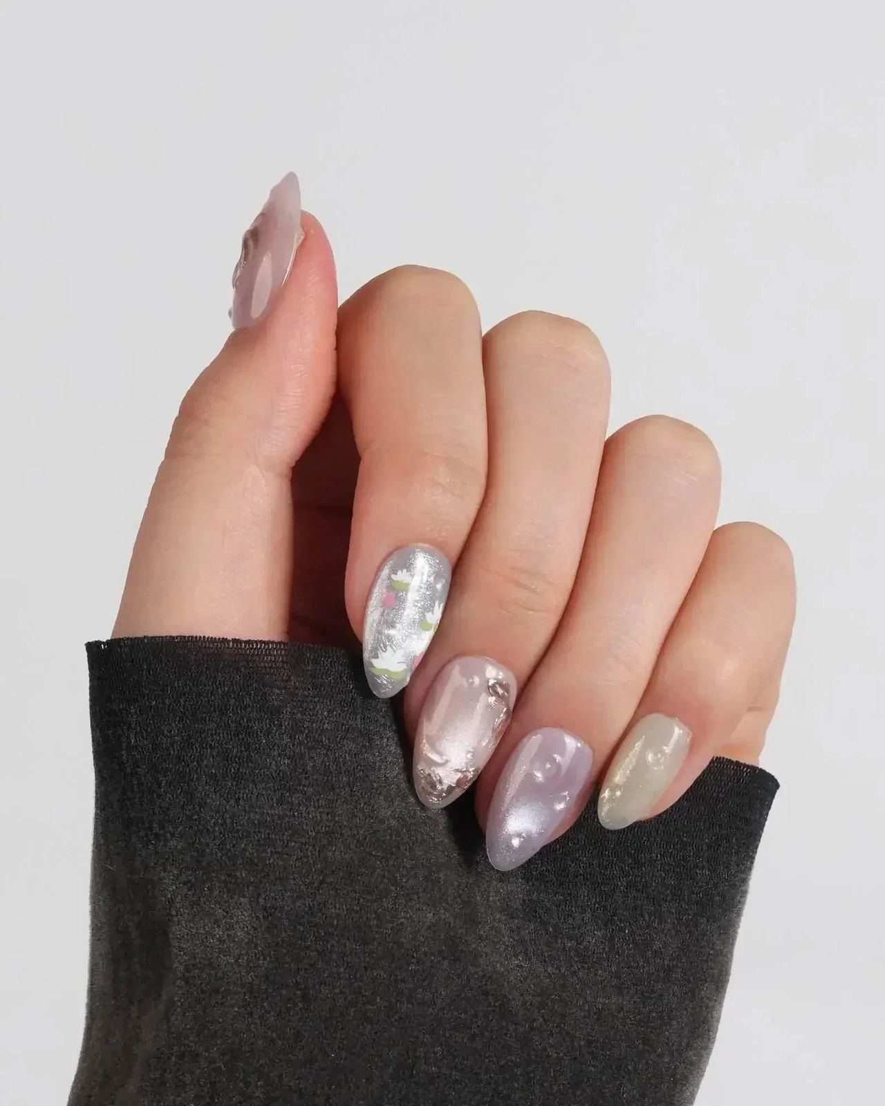 Winter Spring Visual Idea Winter Spring Visual Idea β Winter to Spring Transition Nails