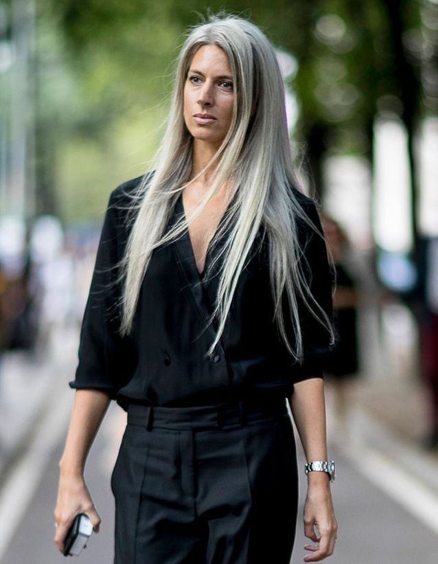 Sleek Mid-Back Icy Platinum Blonde Sleek Mid-Back Icy Platinum Blonde β Icy Blonde Hair