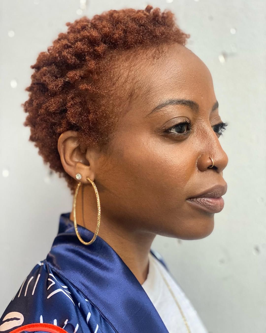 Vibrant Cinnamon Pixie With Side Bangs — Cinnamon Brown Hair