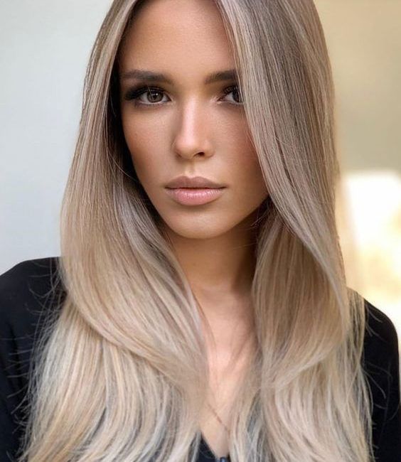 Ash Blonde With Darker Roots Ash Blonde With Darker Roots β Winter Balayage