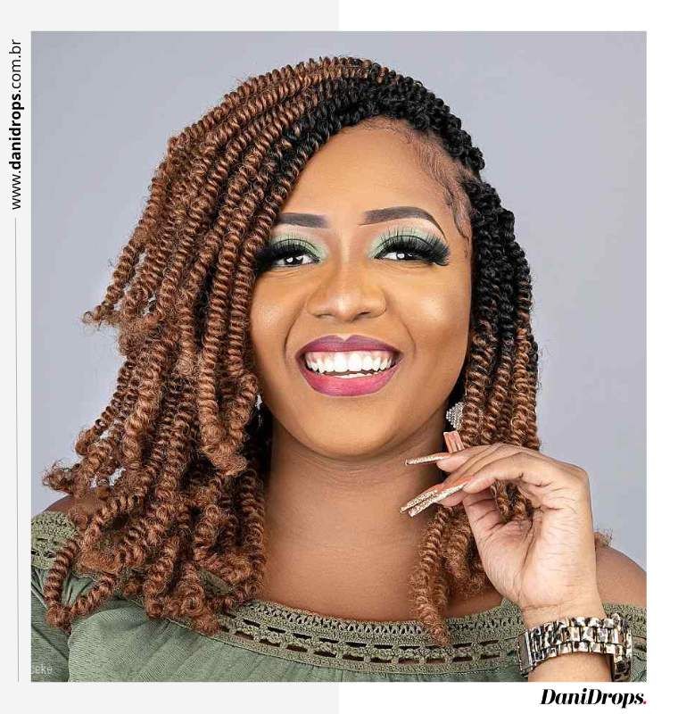 Dark Brown Base With Caramel Highlights Visual Idea — Winter Haircuts for Black Women