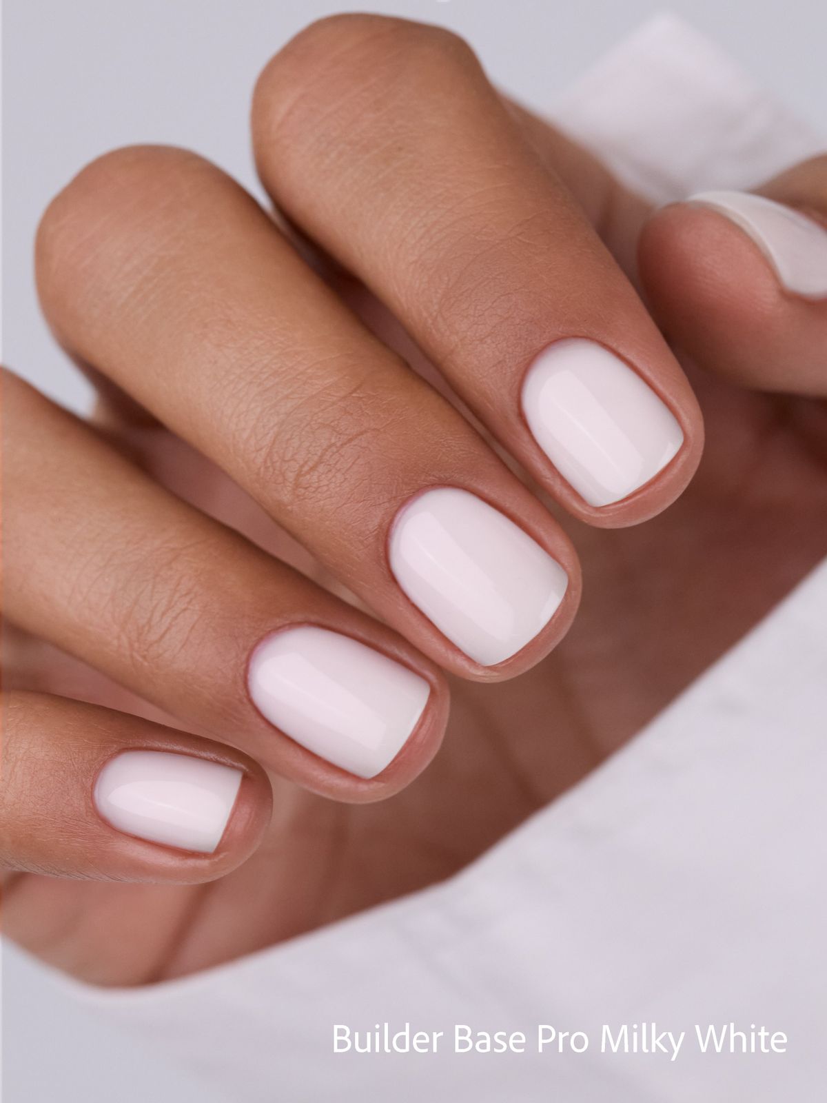 Perfectly Smooth Milky White Short Square Nails Perfectly Smooth Milky White Short Square Nails β Milky White Nails