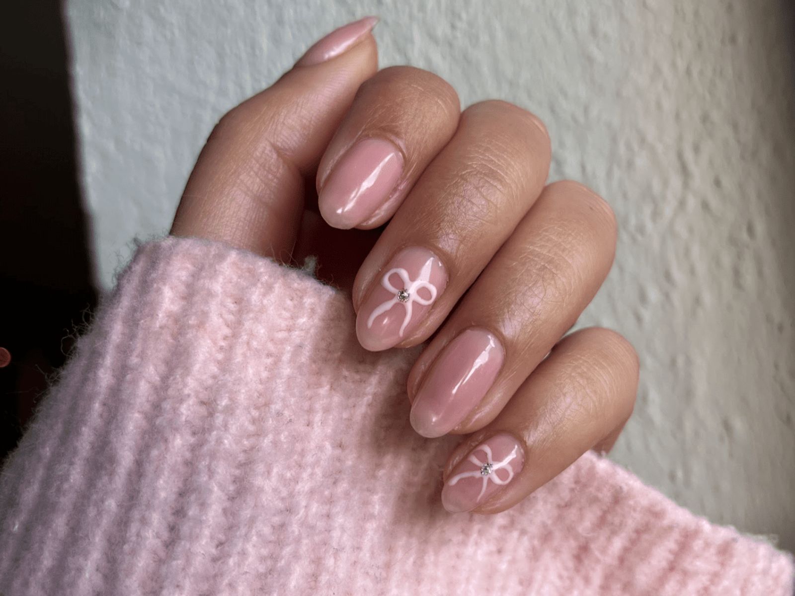 Classic Pale Pink French Medium Square Classic Pale Pink French Medium Square β Winter Nails for School