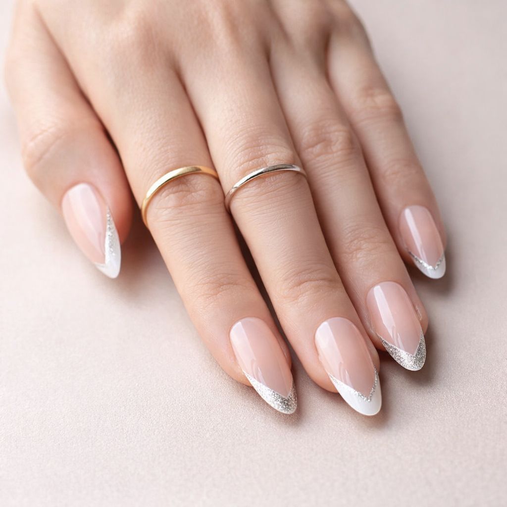 Glossy Visual Idea Glossy Visual Idea โ Winter Almond Nails