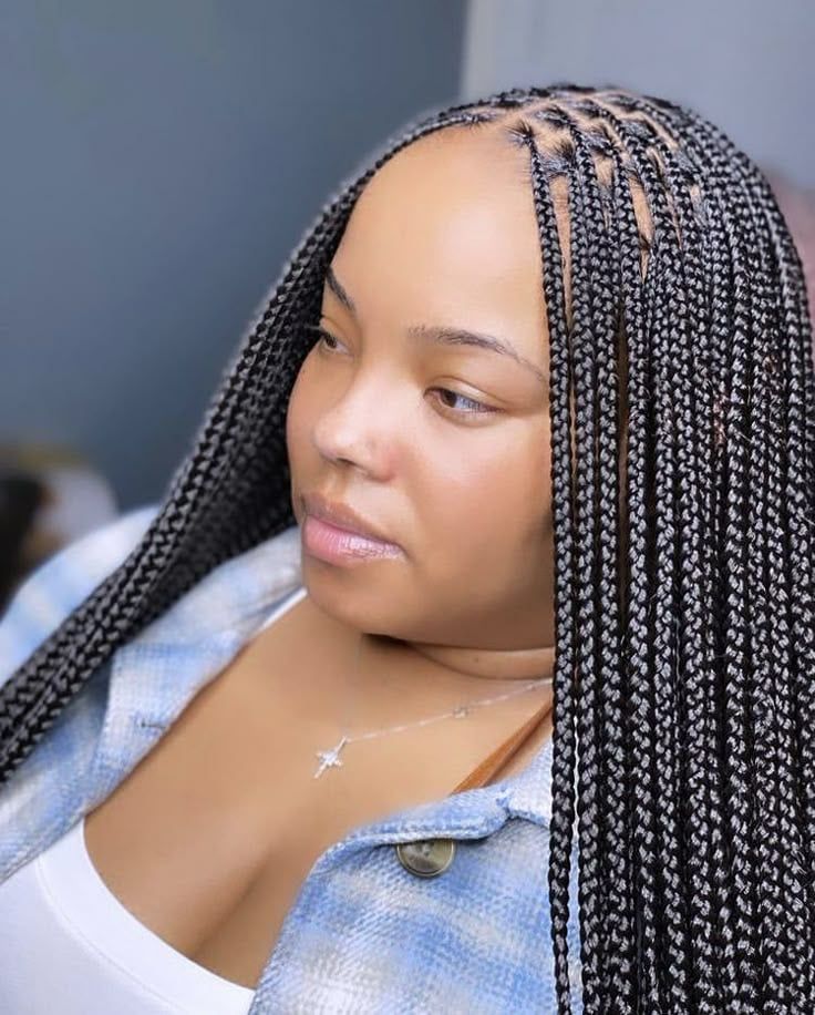 Black and Grey Box Braids Black and Grey Box Braids β Winter Braid Colors for Black Women