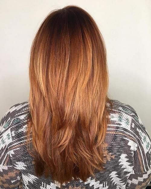 Mid-Back Visual Idea — Winter Auburn Hair Color