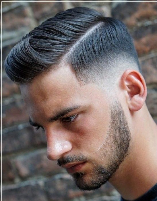 Slicked Back Side Part with Clean Fade — Winter Haircuts for Men